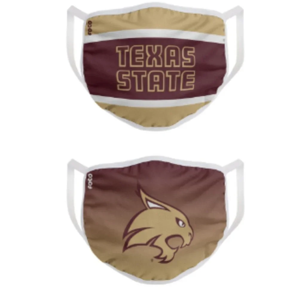 Texas State Bobcats FOCO Adult Printed Face Covering 2-Pack